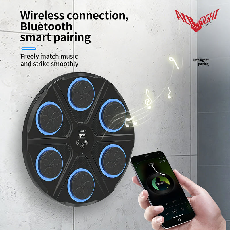 Bluetooth phone connection to the ALLFIGHT wall boxing target