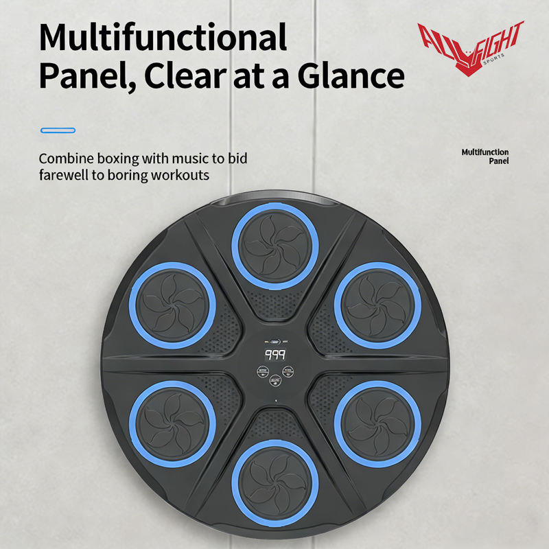 ALLFIGHT music boxing target with central control panel and punch counter