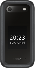 Nokia 2660 Flip black phone front view